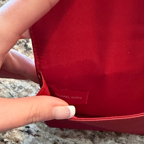 New Michael Kors Red Fuchsia Wallet Clutch - Picture 3 of 5